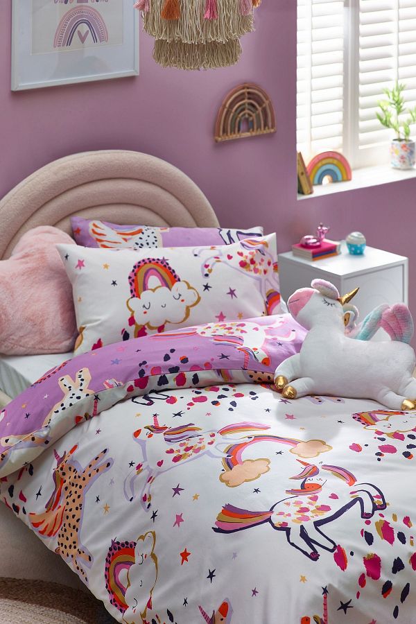 Next Baby-Cotton Lilac Unicorn Patterned Bedding Set 1