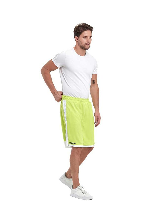 Adams Mesh Striped Jacquard Polyester Men s Sports Shorts Trendyol