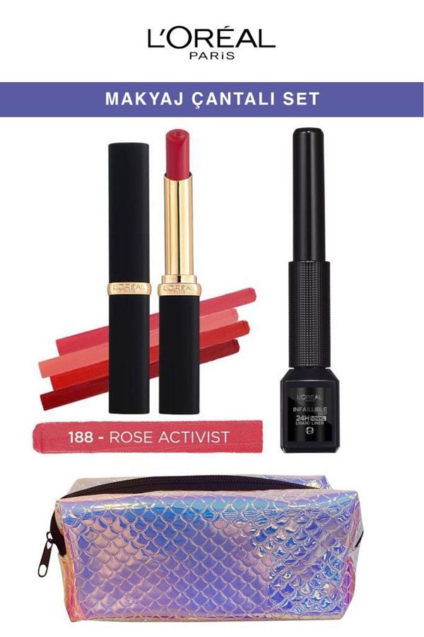 L'Oreal Paris-Loreal Paris Color Riche Intense Volume Matte Lips and Matte Eyeliner Makeup Set 188 1