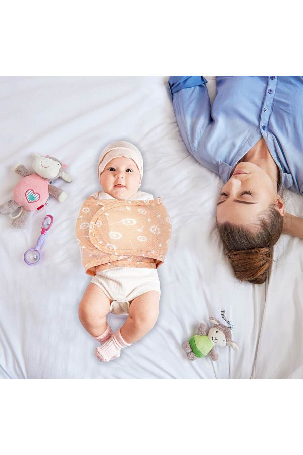 Mommyslab 0 4 Months New Season Patterned Colorful 100 Cotton Velcro Ready Belt Swaddle Swaddle Belt Half Swaddle Trendyol