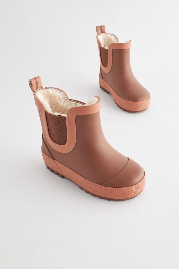 Next Baby Brown Fleece Lined Boots Rain Boots Trendyol