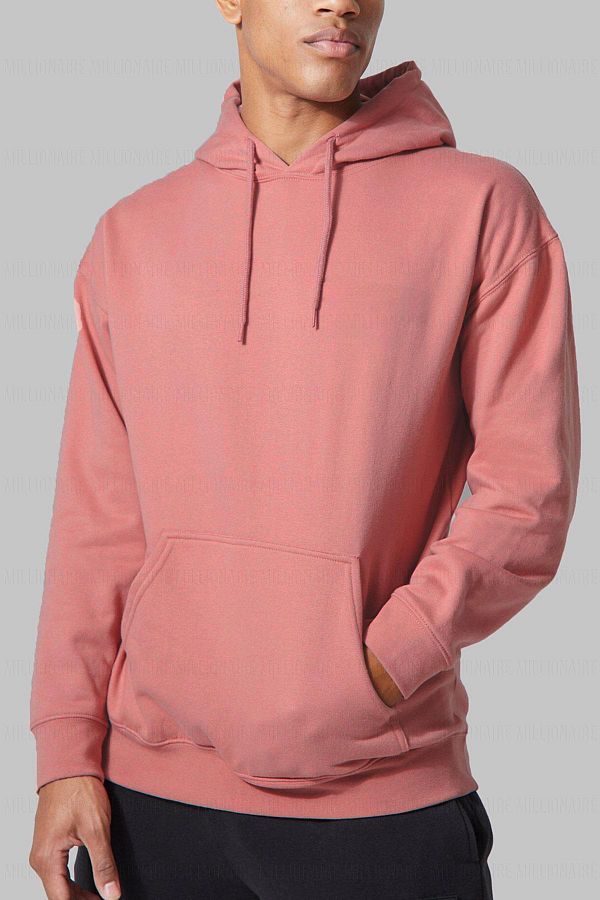 Men's salmon colored hoodie on sale