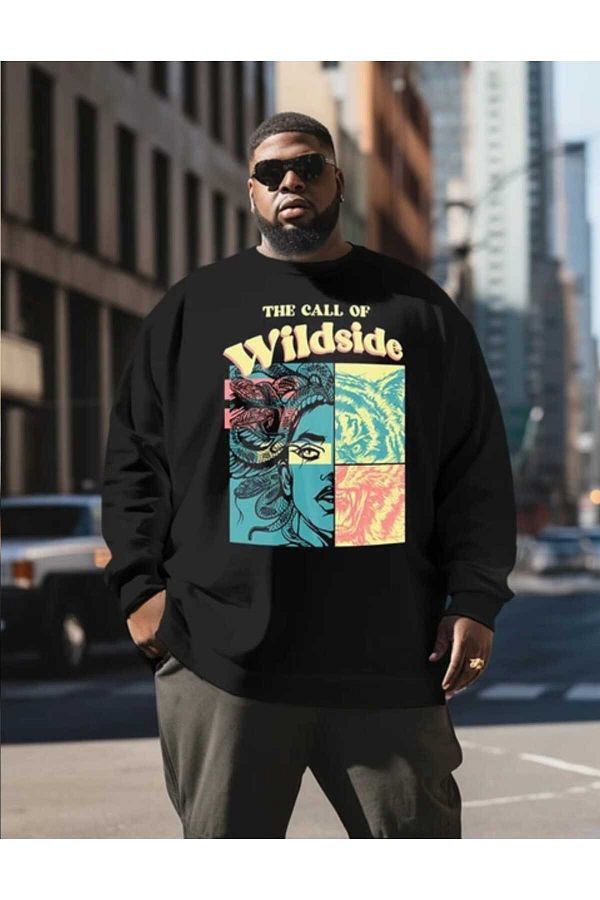 Digital print sweatshirt outlet