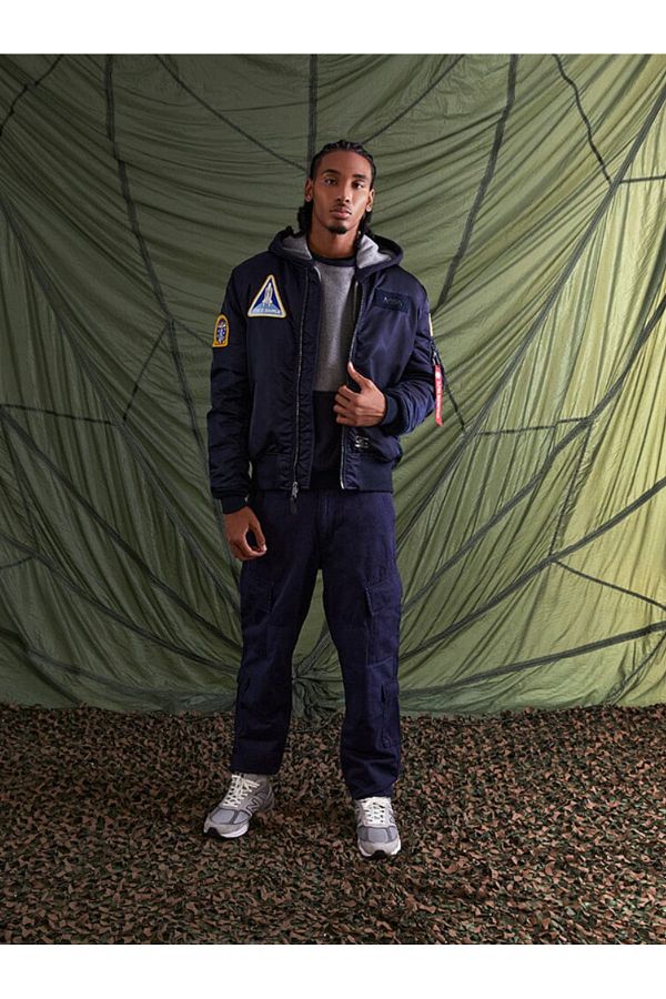 Nasa navy blue bomber jacket hotsell