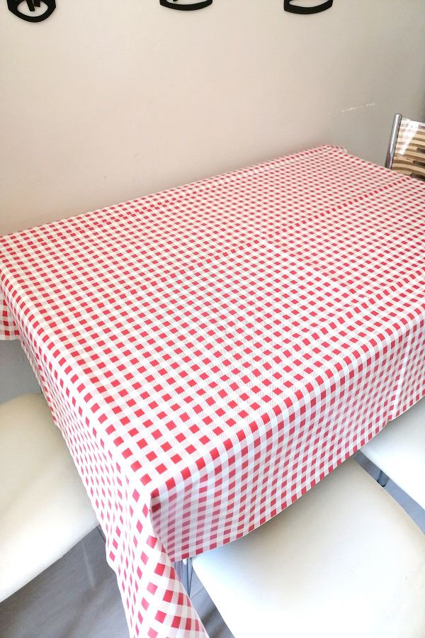 ELEGANCEV-Lined Oilcloth Tablecloth - Square Round Rectangular 1