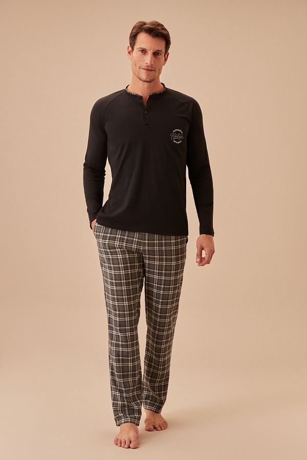 Suwen Yankee Men s Pajama Set Trendyol
