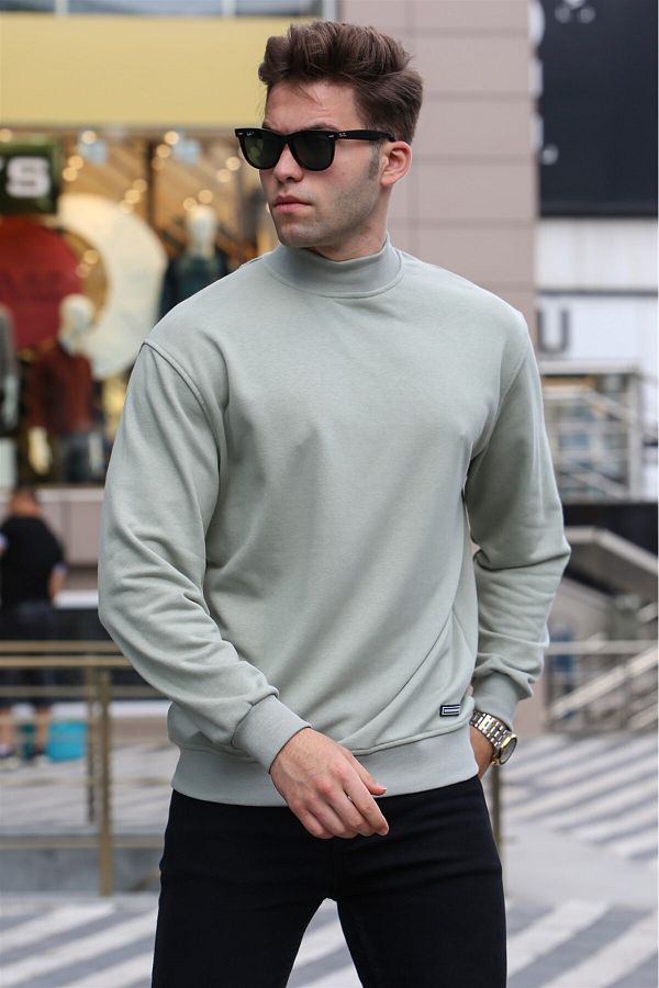 Madmext Mint Green Turtleneck Sweatshirt 5301 Trendyol