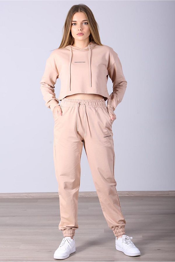 Madmext Mad Girls Camel Hooded Women s Tracksuit Set Mg465 4 Trendyol