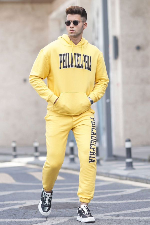 Madmext Men s Yellow Tracksuit Set 5284