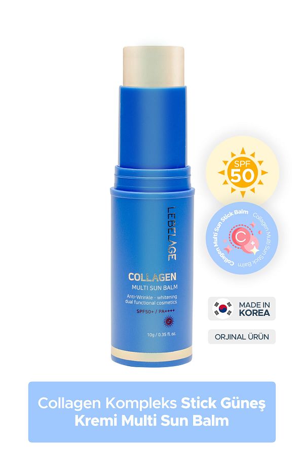 LEBELAGE-Collagen Sunscreen Sun Balm - Anti-Wrinkle Stick for Dry Skin, SPF 50/PA 1