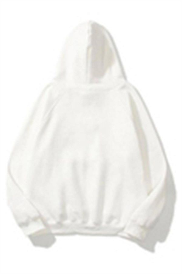 Gofeel Y2k Hooded Thick Fabric Darling 3 Thread White Oversize Sweatshirt Trendyol