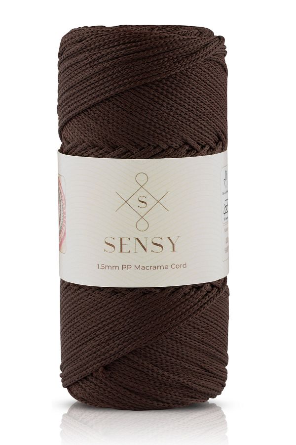 SENSY-1.5 Mm - 100 gr Polyester Macrame Rope Brown 150 M Polyester Macrame Rope Supla Rope And Bag Rope 1