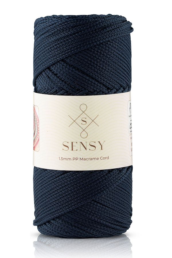 SENSY-1.5 Mm - 100 gr Polyester Macrame Thread Navy Blue 150 M Polyester Macrame Thread Supla Thread And Bag Thread 1