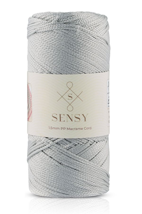 SENSY-1.5 Mm - 100 gr Polyester Macrame Thread Light Gray 150 M Polyester Macrame Thread Suppla Rope And Bag Thread 1