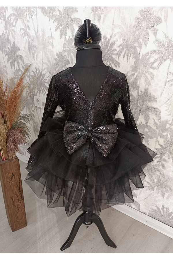 Black long sleeve tutu dress on sale