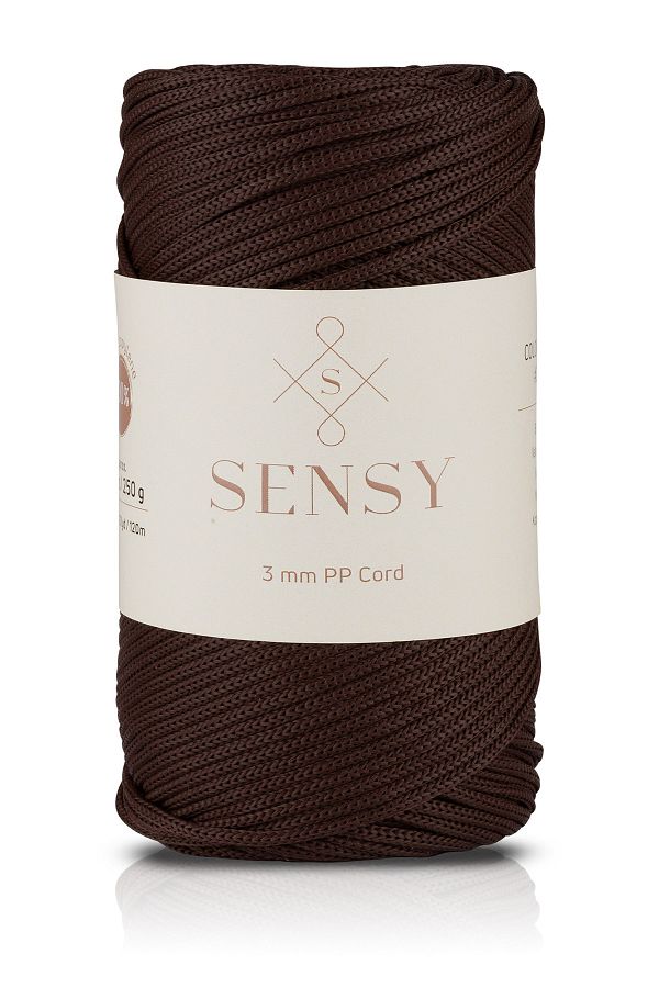 SENSY-3 Mm - 250 gr Polyester Macrame Thread Brown 120 M Polyester Macrame Thread Suppla Rope And Bag Thread 1