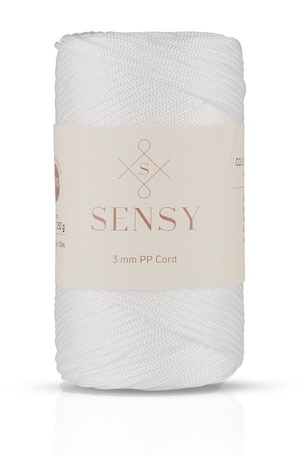 SENSY-3 مم - 250 جرام خيط بوليستر مكرامية أبيض 120 متر خيط بوليستر مكرامية حبل إضافي وخيط حقيبة 1