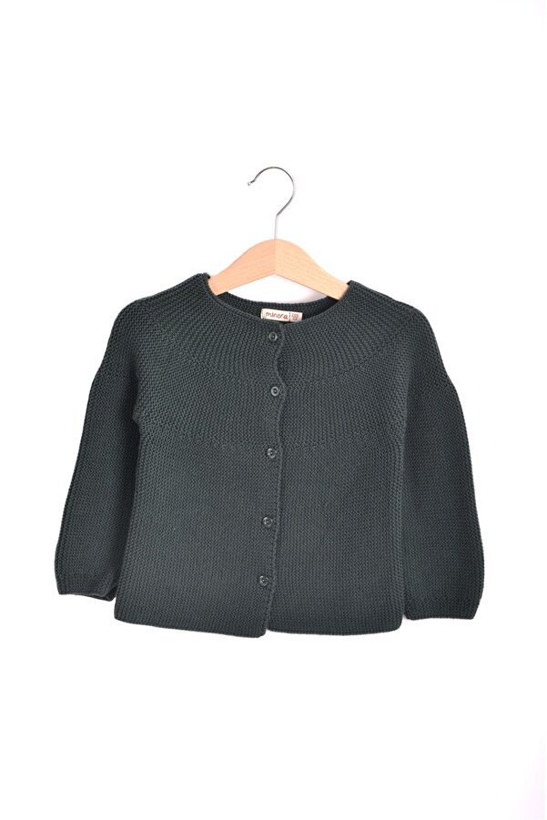 Minora Links Örgü Hırka Koyu Yeşil