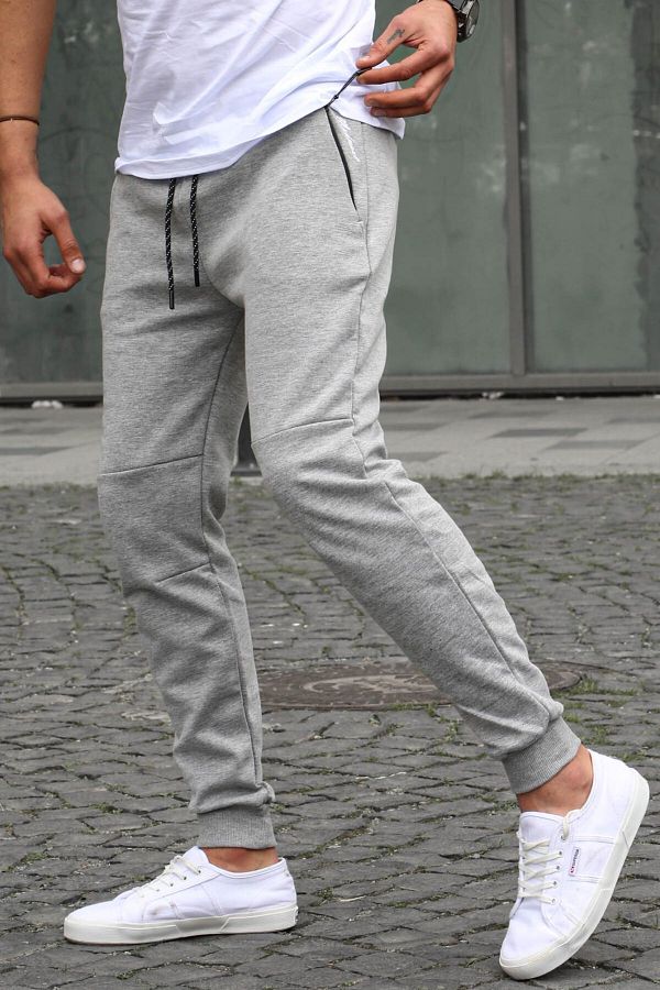 Madmext Cuffed Plain Gray Sweatpants 2080 Trendyol