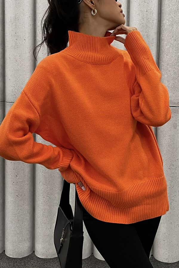 Girls orange turtleneck outlet