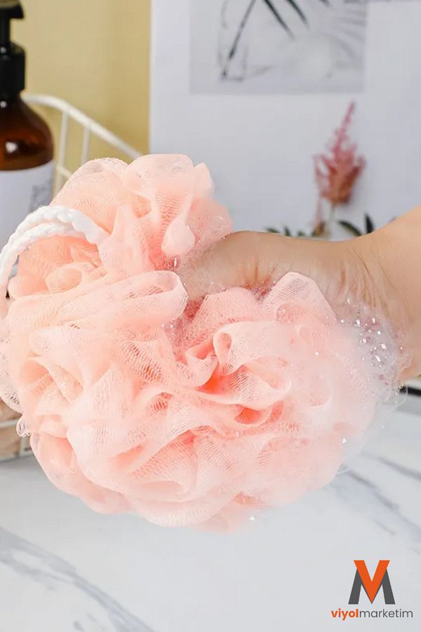 viyolmarketim 4 Pieces Colorful Soft Bath Washcloth Bath Washcloth Shower Washcloth Puff Sponge Shower Ball Washcloth 35gr Trendyol