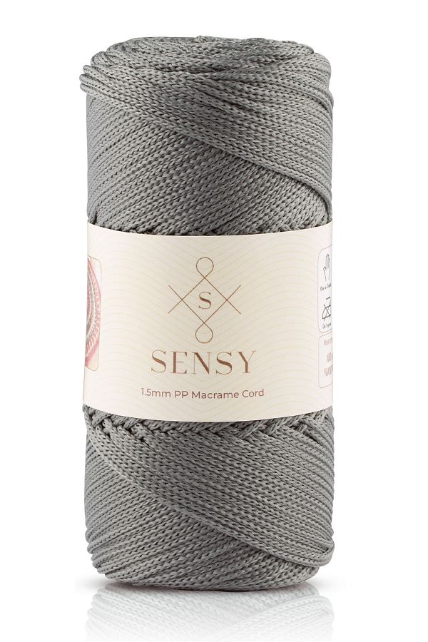 SENSY-1.5 Mm - 100 gr Polyester Macrame Thread Gray 150 M Polyester Macrame Thread Suppla Rope And Bag Thread 1