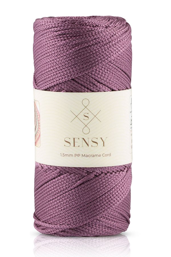 SENSY-1.5 Mm - 100 gr Polyester Macrame Thread Plum 150 M Polyester Macrame Thread Suppla Rope And Bag Thread 1