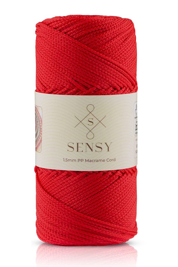 SENSY-1.5 Mm - 100 gr Polyester Macrame Thread Red 150 M Polyester Macrame Thread Suppla Rope And Bag Thread 1