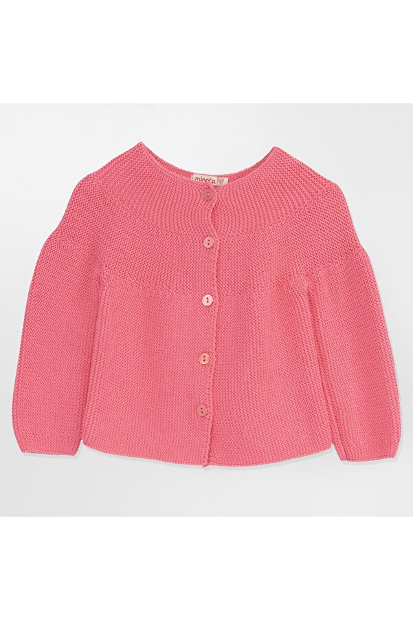 Minora Links Örgü Hırka Pembe