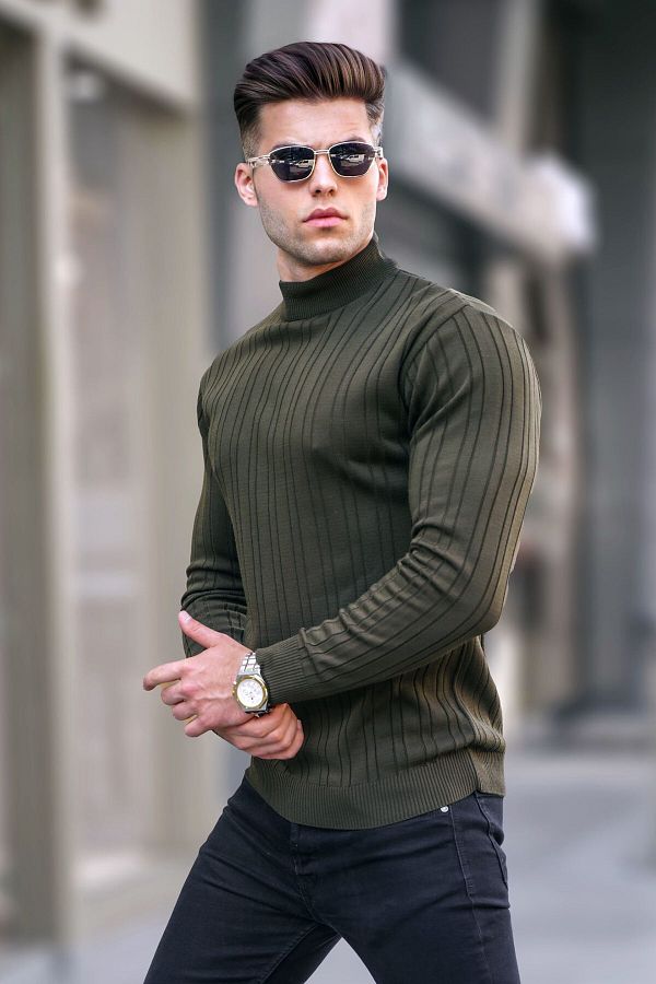 Madmext Khaki Half Turtleneck Sweater 5786 Trendyol