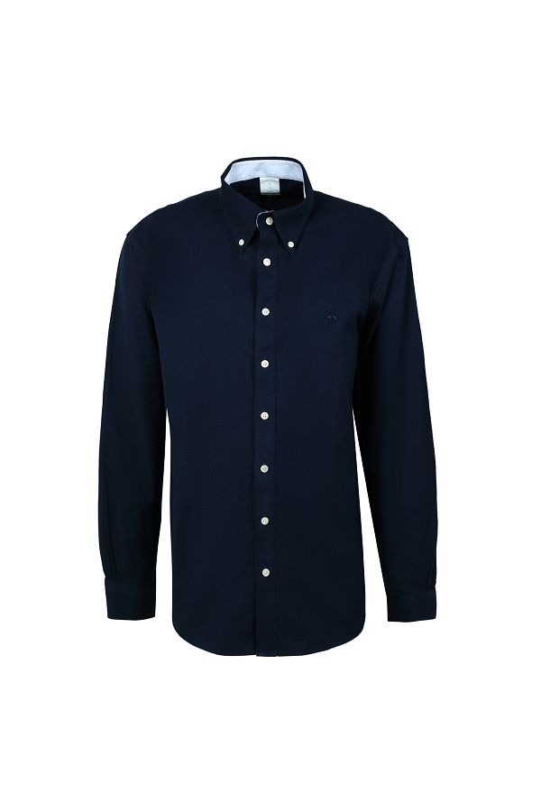 BROOKS BROTHERS-Slim Fit klasszikus galléros sötétkék férfi ing BBSP23MSH090 1