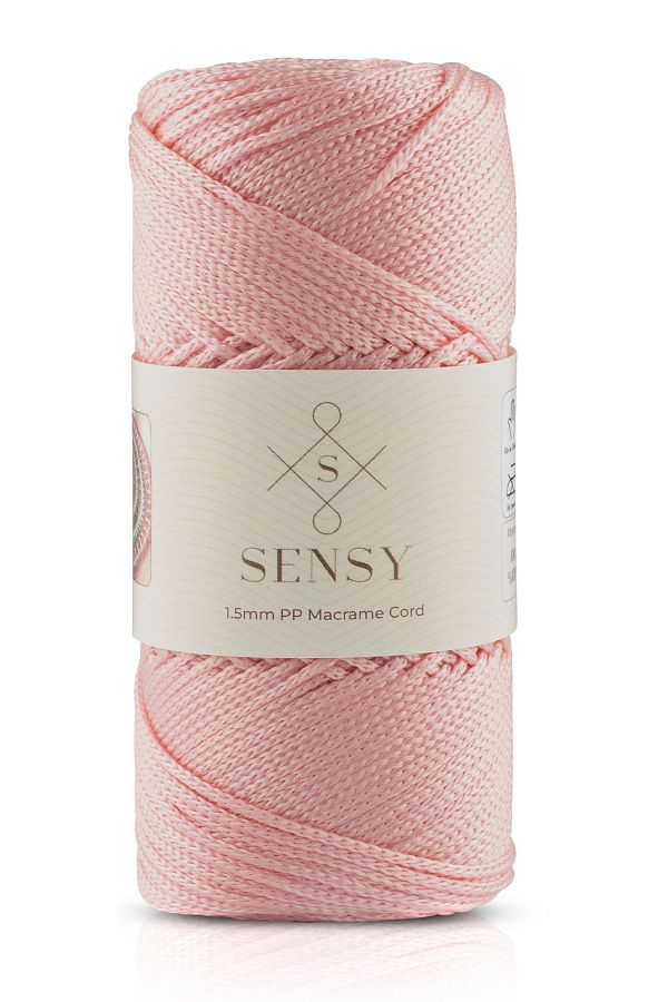 SENSY-1.5 Mm - 100 gr Polyester Macrame Thread Pink 150 M Polyester Macrame Thread Suppla Rope And Bag Thread 1