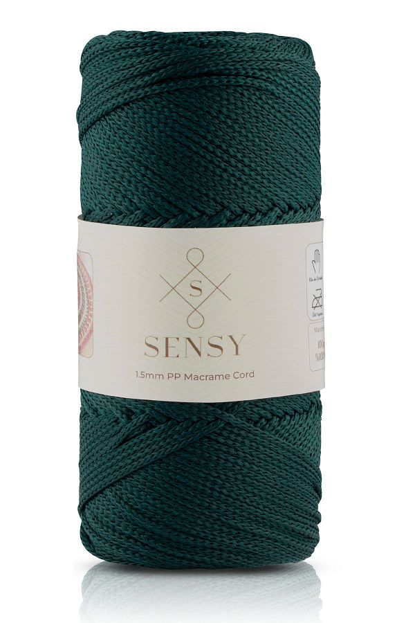 SENSY-1.5 Mm - 100 gr Polyester Macrame Thread Green 150 M Polyester Macrame Thread Suppla Rope And Bag Thread 1