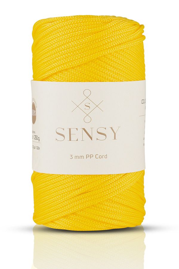 SENSY-3 Mm - 250 gr Polyester Macrame Thread Yellow 120 M Polyester Macrame Thread Suppla Rope And Bag Thread 1