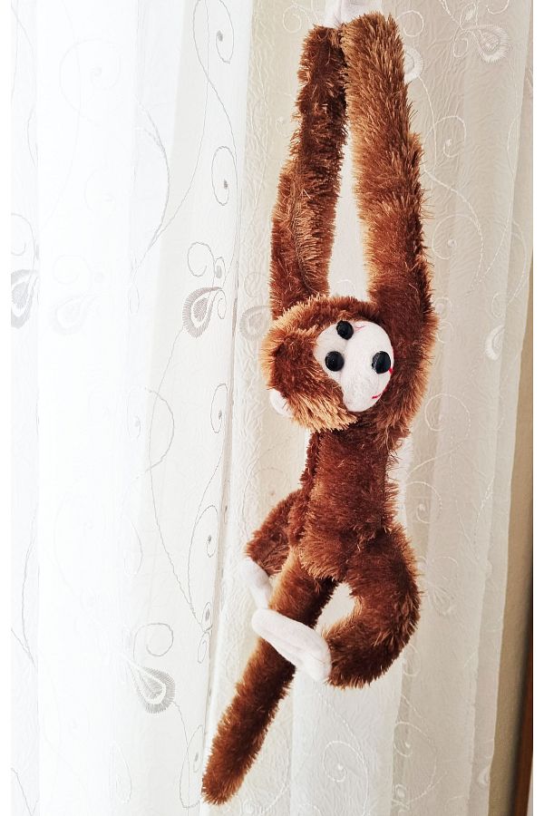 Modellino-Long Furry Plush Monkey Hugging Hands 70cm - Color Options 1