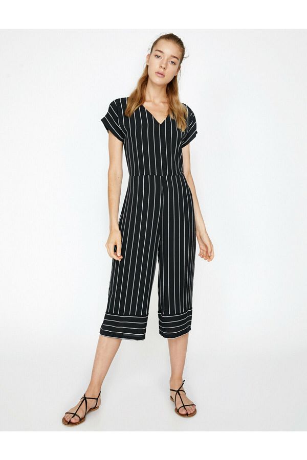 Koton-Weißer Overall für Damen 8YAK48507OW 1