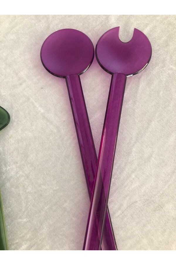 Tupperware-Purple 2-Piece Serving Spoon 1