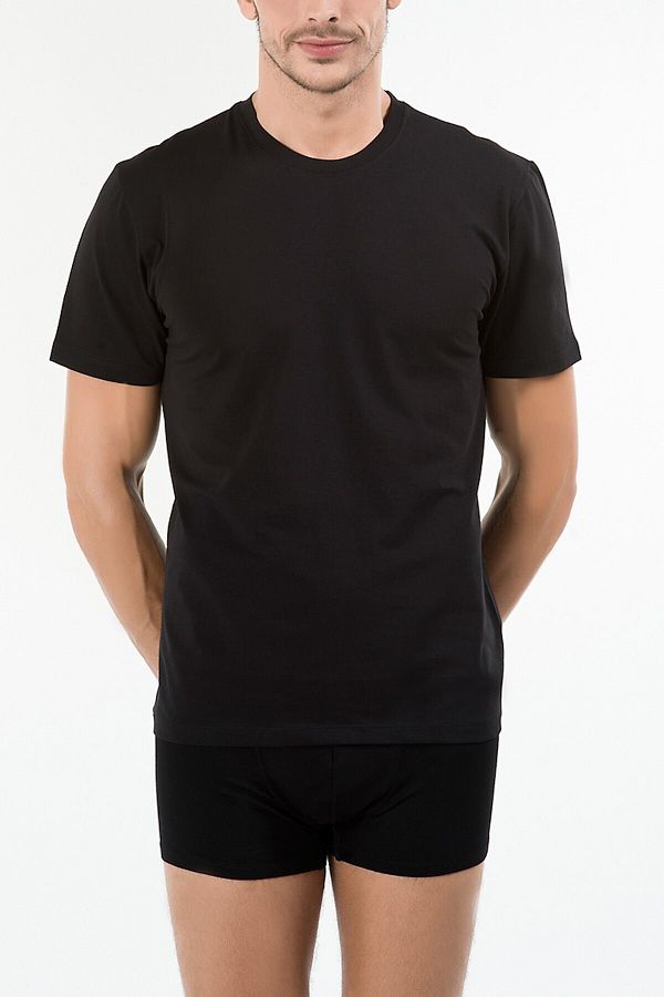 Kom-Men's Black James T-shirt Et0900201siya 1