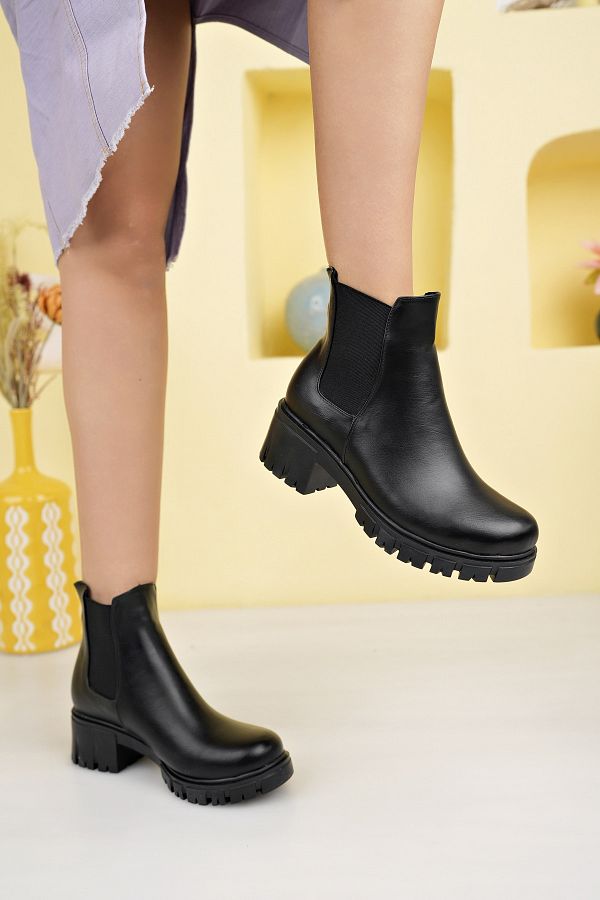 PANTOF SHOES Thermo Sole 5cm Heel Elastic Women s Boots Trendyol
