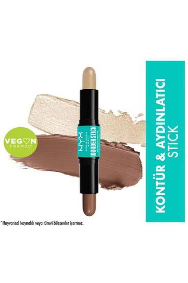NYX-Professional Makeup Wonder Stick Double Sided Cream Contour & Illuminating Stick Universal Light 1