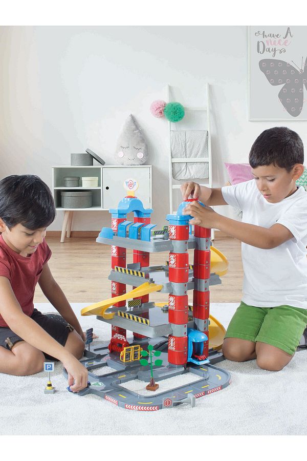 YILDIRIM OYUNCAK-4-Storey Large Parking Garage Set - Garage Set with Elevator Feature 1