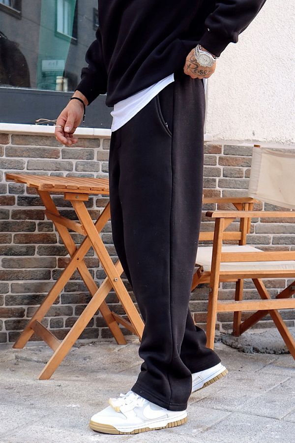 MAYYGO Oversize Baggy Fit Black Sweatpants Trendyol