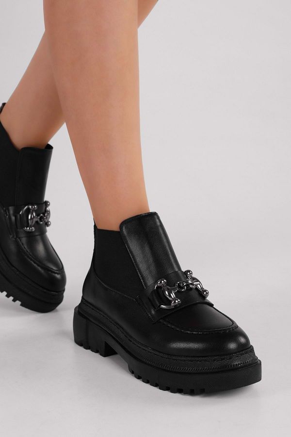 Black buckle boots cheap