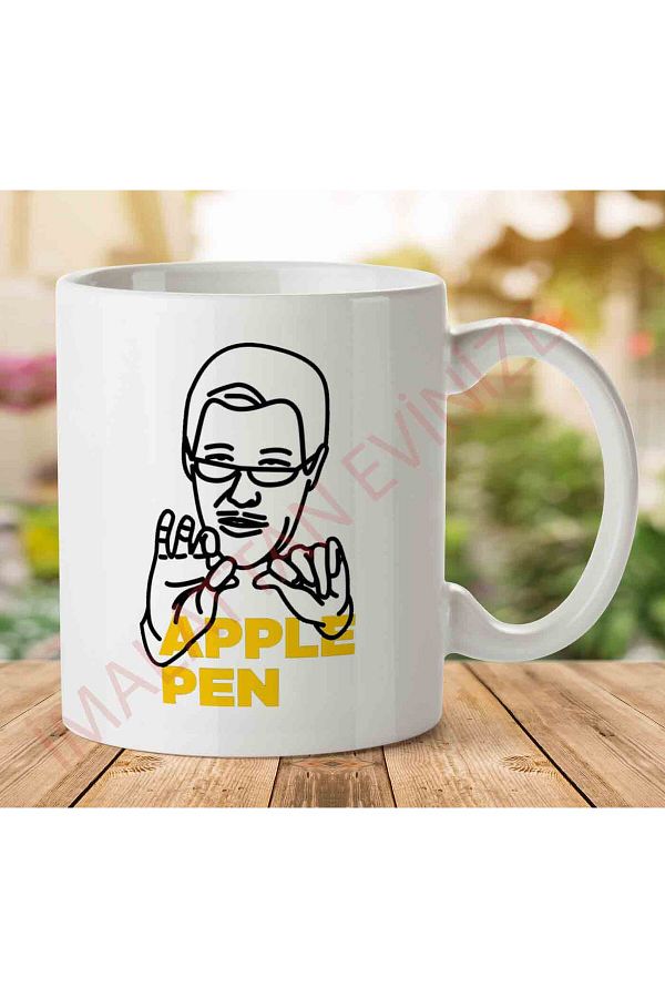 ART HEDİYE-1-1658 Pikotaro PPAP Pen Pineapple Apple Pen Two Sided Printed Mug Cup.jpg 1