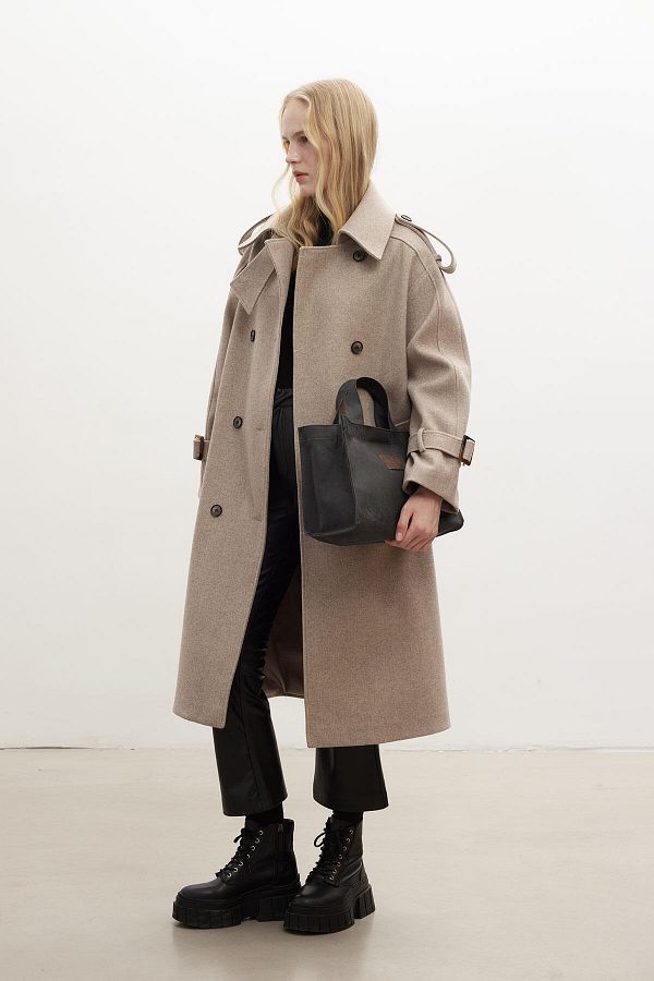 Manuka CUSTOM MADE TRENCH COAT MINK Trendyol