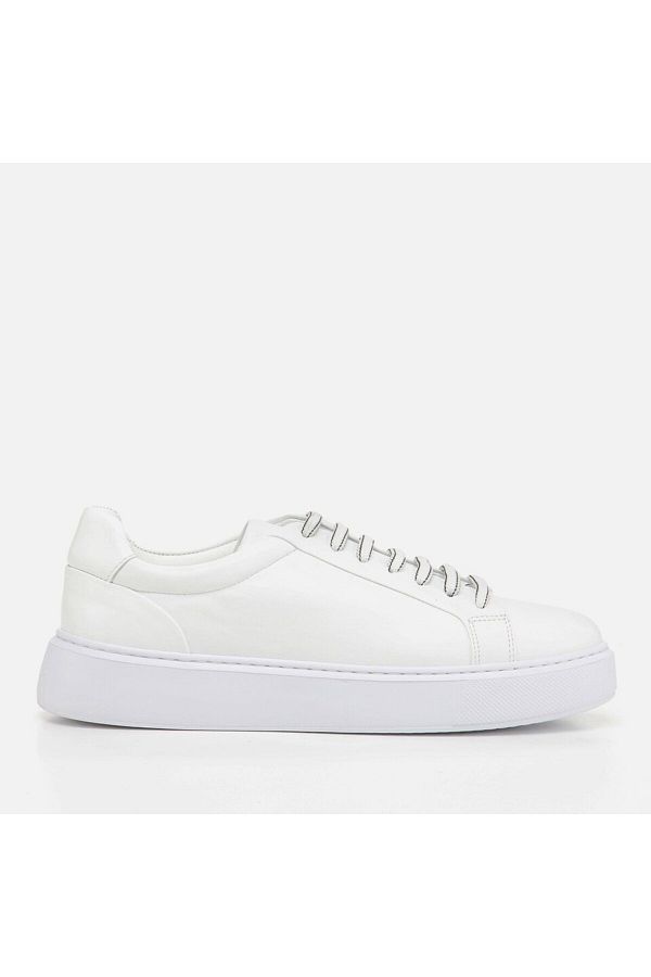 Hotiç-White Genuine Leather Men's Sports Shoes 1