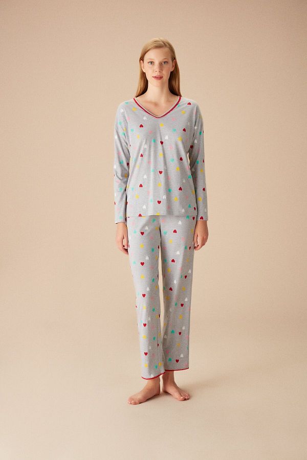 SUWEN-Set pijama inimă 1