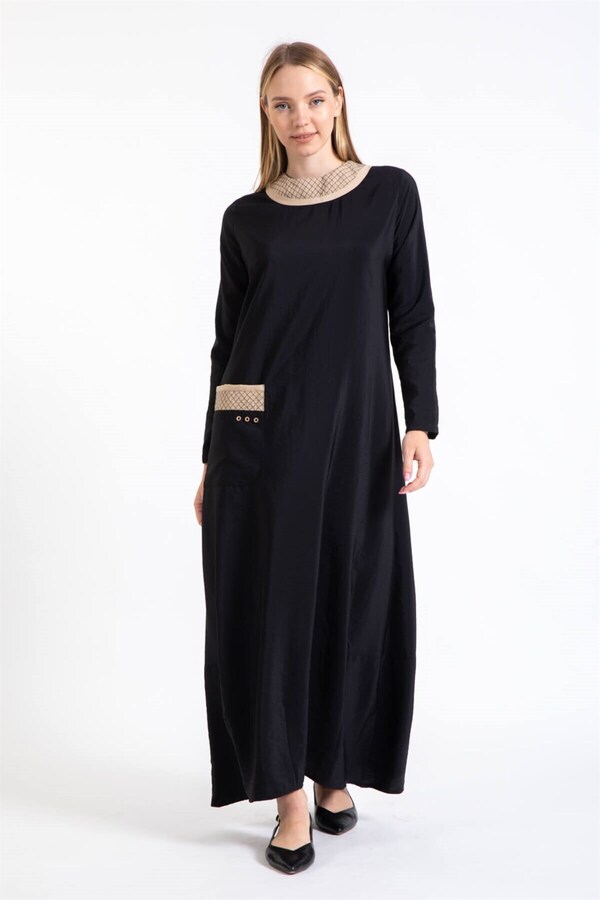 Esswaap-Parachute Fabric Dress Black 1