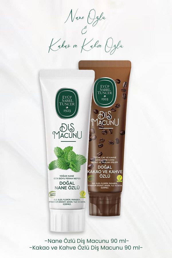Eyüp Sabri Tuncer-Toothpaste with Mint Extract 90 Ml and Cocoa and Coffee Extract 90 Ml 1