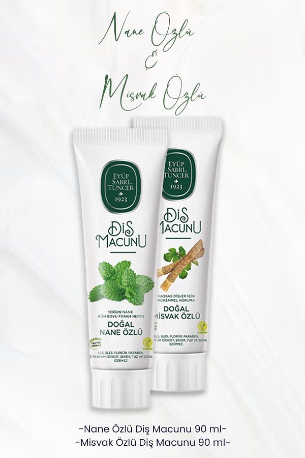 Eyüp Sabri Tuncer-Toothpaste with Mint Extract 90 ml and Miswak Extract 90 ml 1